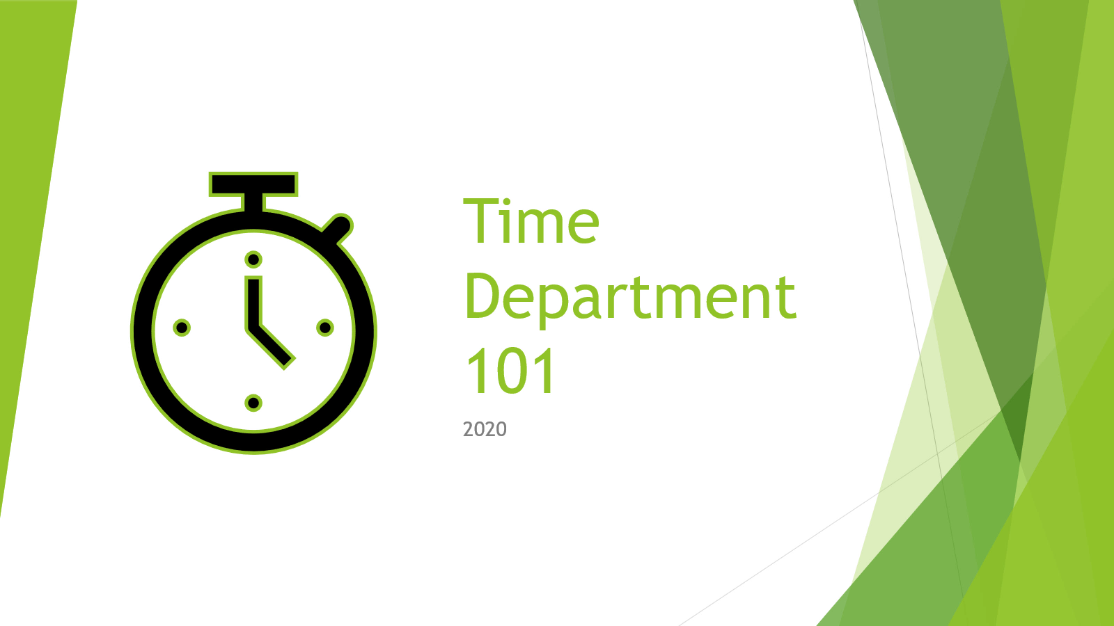 Time Department 101