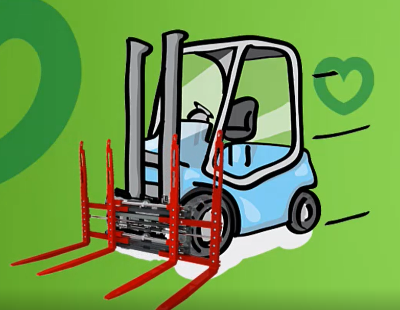 Forklift Attachments – Four Forks – español and English
